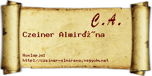 Czeiner Almiréna névjegykártya